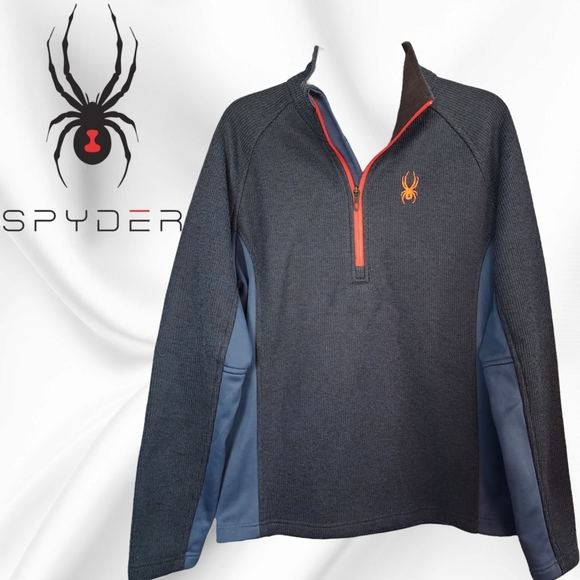 Spyder Men's Half-Zip Outbound Fleece Sweater Jacket Medium - Picture 1 of 7